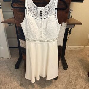 Juniors White Dress